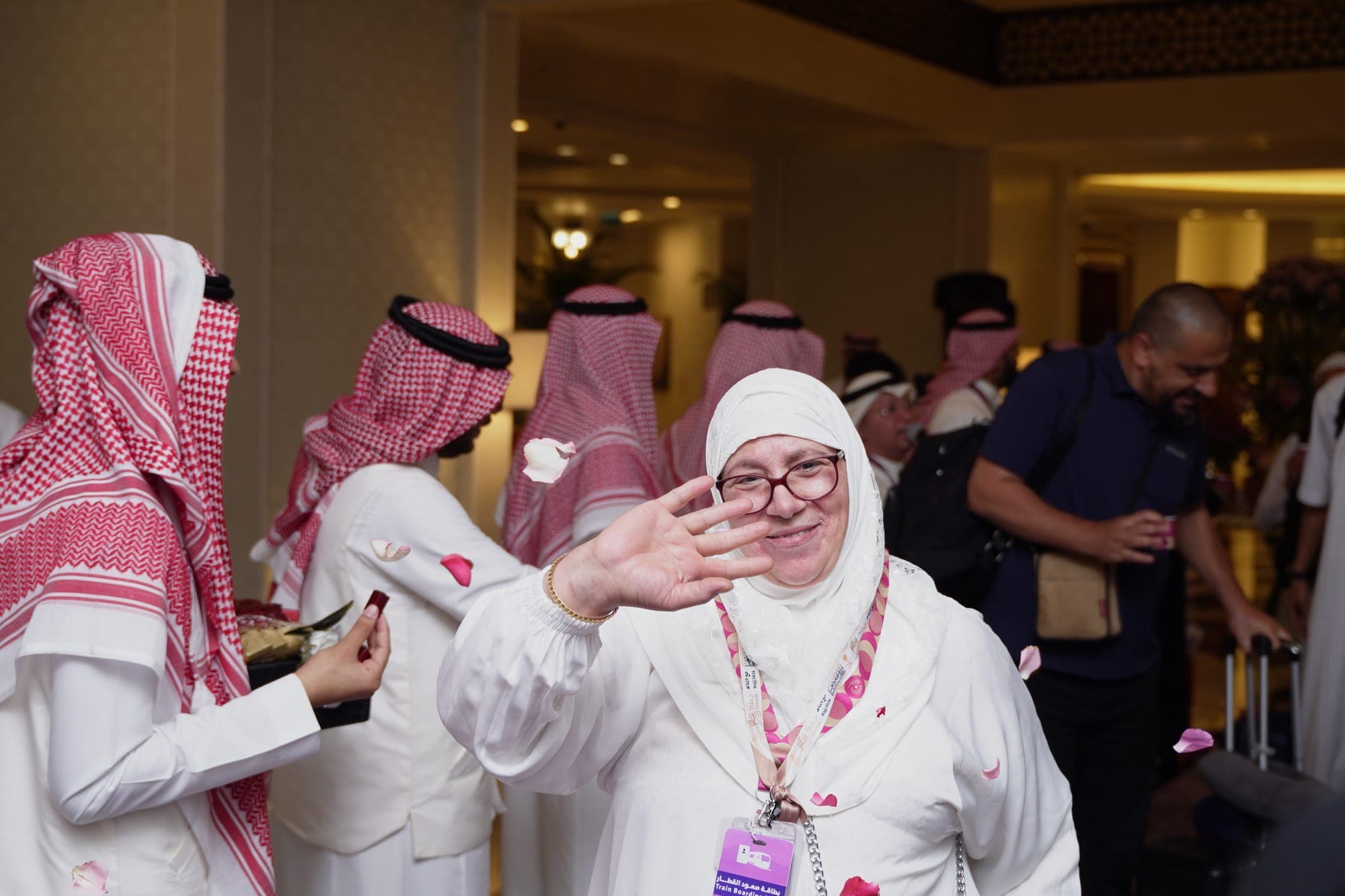 A moment from the Hajj journey with Al Bait Guests